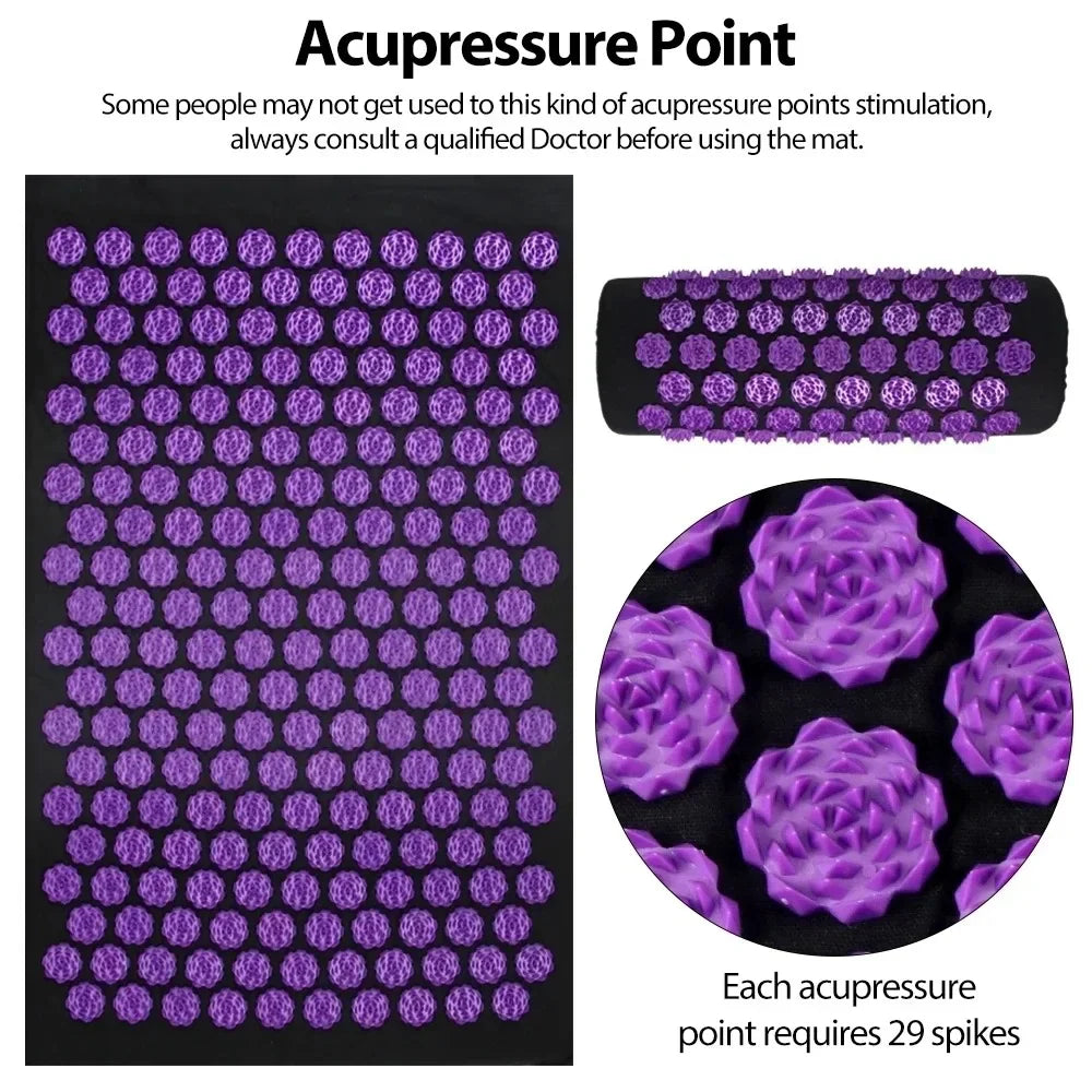 Acupressure Yoga Mat & Pillow Set