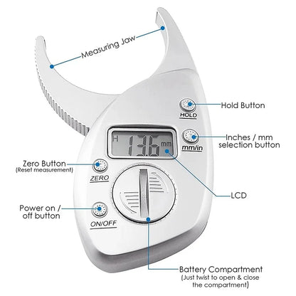 Electronic Body Adipose Caliper Monitor